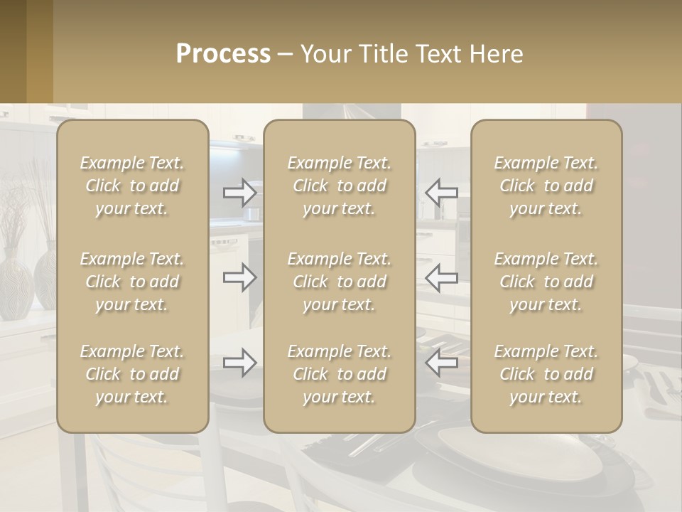 Kitchen Interior With Table PowerPoint Template
