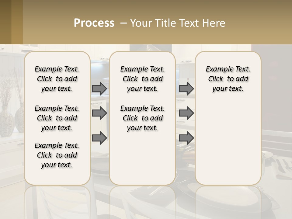 Kitchen Interior With Table PowerPoint Template