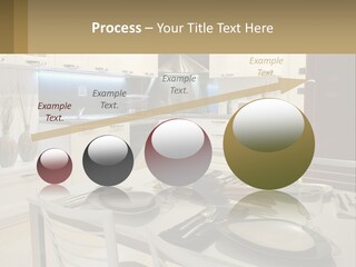 Kitchen Interior With Table PowerPoint Template