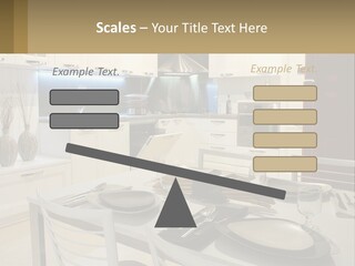 Kitchen Interior With Table PowerPoint Template