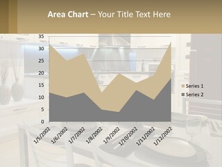 Kitchen Interior With Table PowerPoint Template