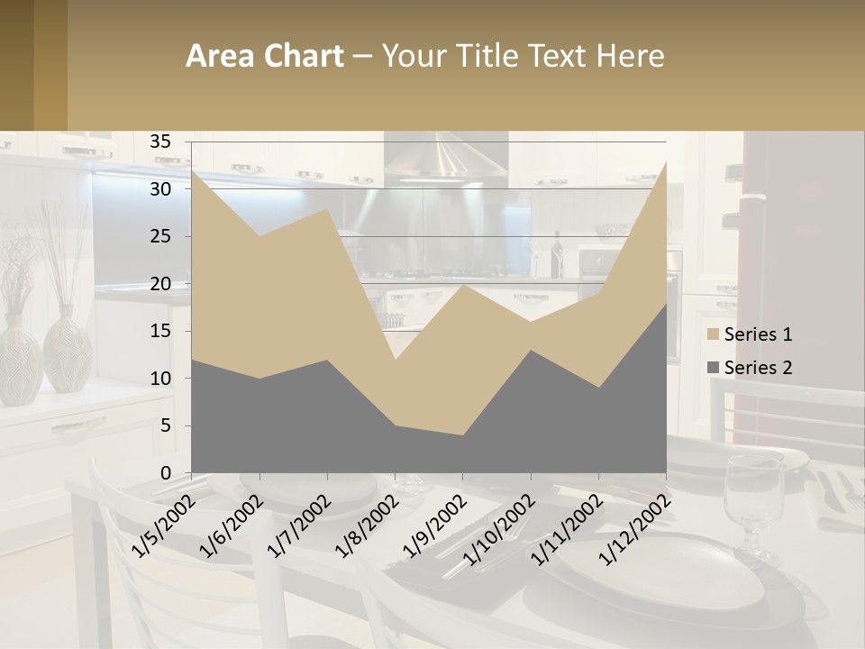 Kitchen Interior With Table PowerPoint Template