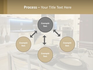 Kitchen Interior With Table PowerPoint Template