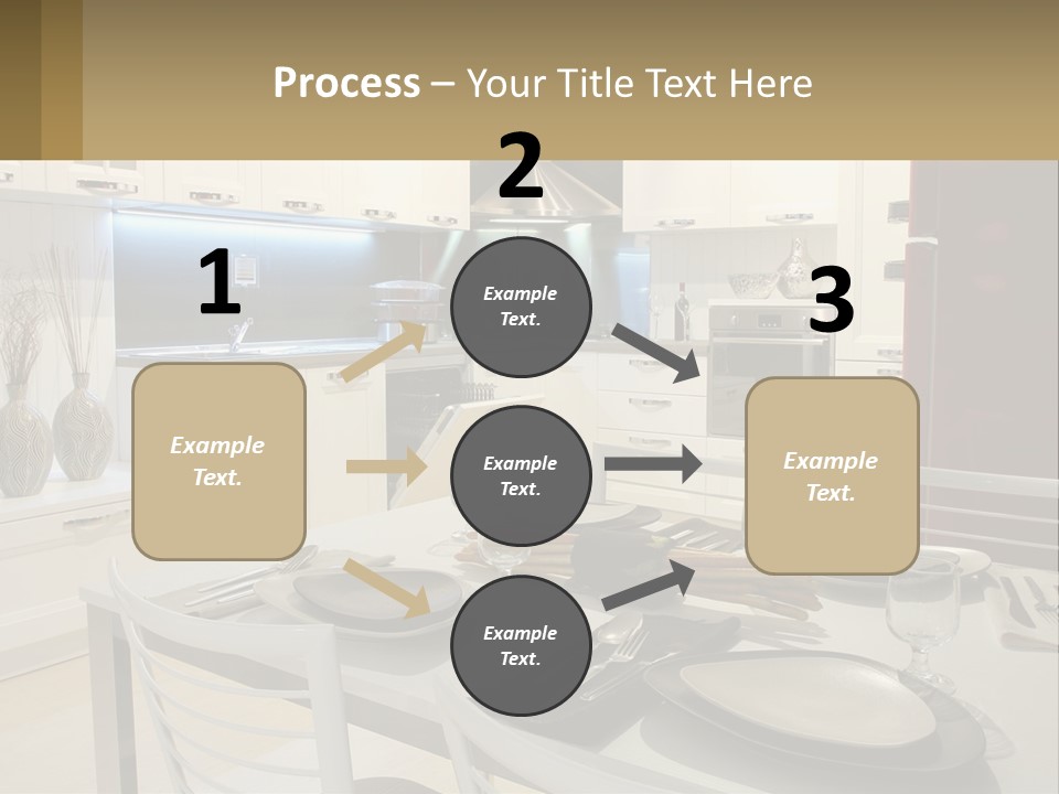 Kitchen Interior With Table PowerPoint Template