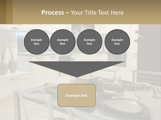 Kitchen Interior With Table PowerPoint Template