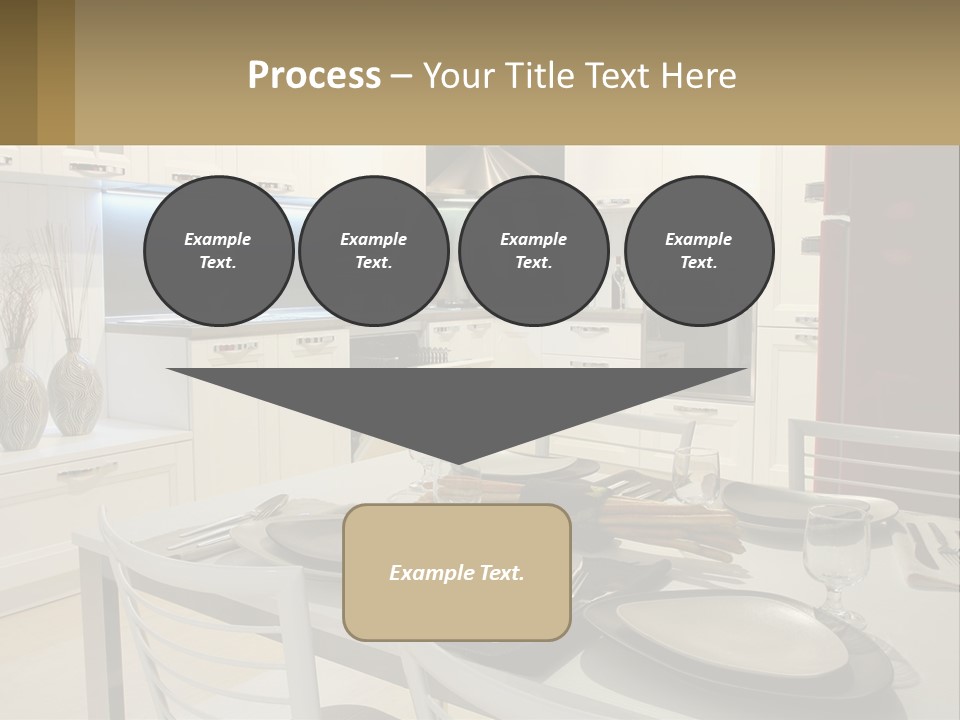 Kitchen Interior With Table PowerPoint Template