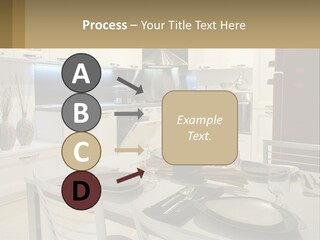 Kitchen Interior With Table PowerPoint Template