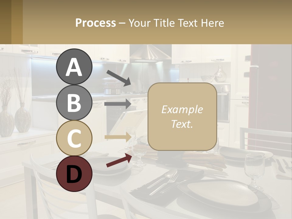 Kitchen Interior With Table PowerPoint Template