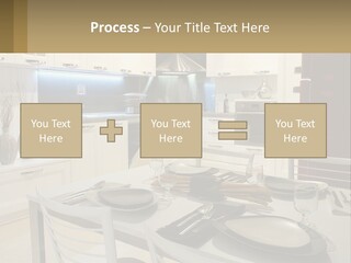 Kitchen Interior With Table PowerPoint Template