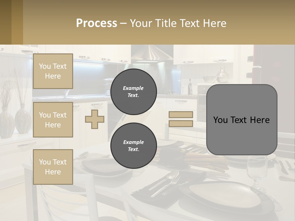 Kitchen Interior With Table PowerPoint Template