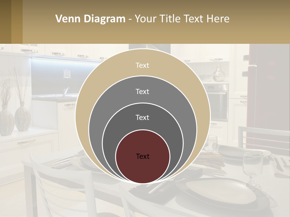 Kitchen Interior With Table PowerPoint Template