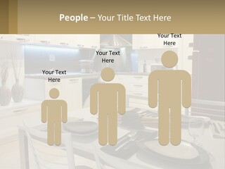 Kitchen Interior With Table PowerPoint Template