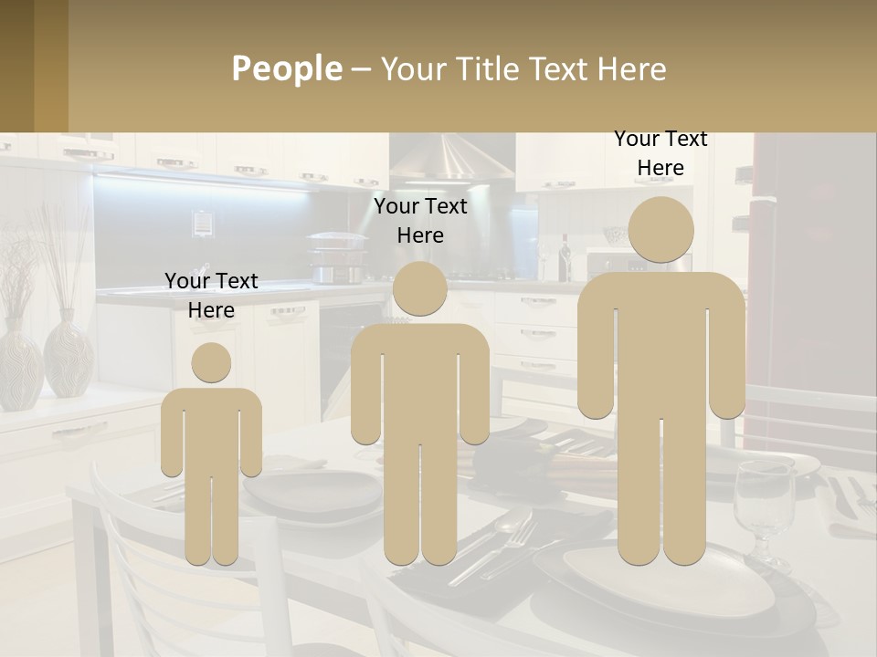 Kitchen Interior With Table PowerPoint Template