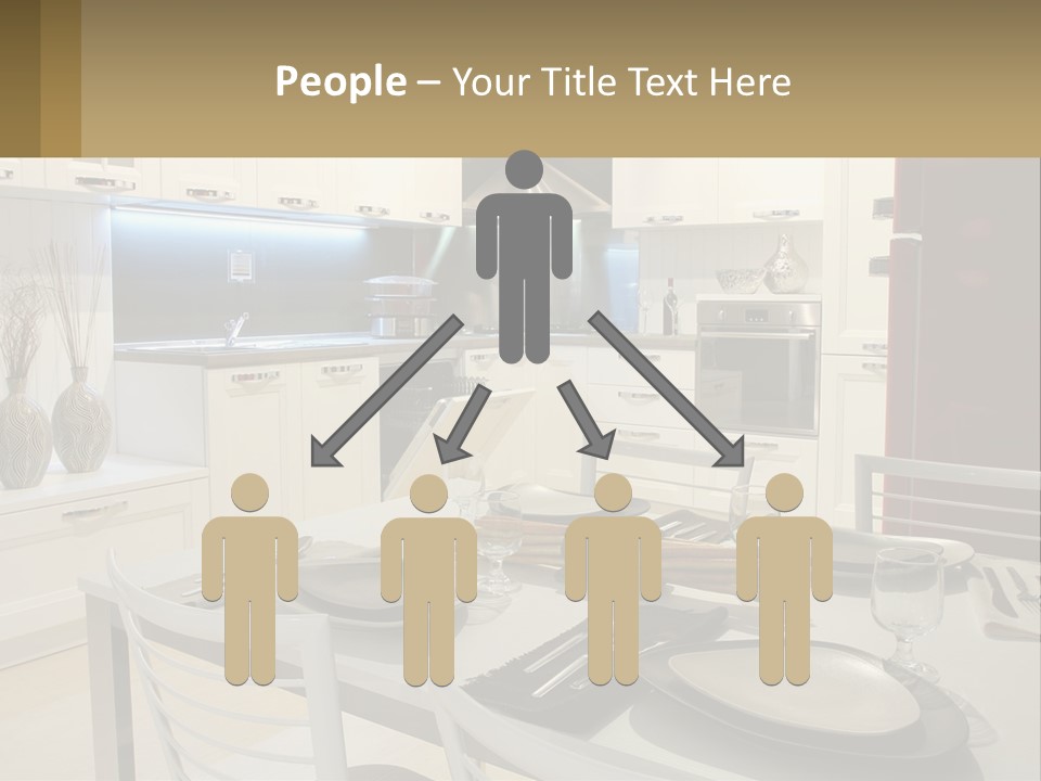 Kitchen Interior With Table PowerPoint Template