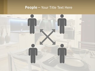 Kitchen Interior With Table PowerPoint Template