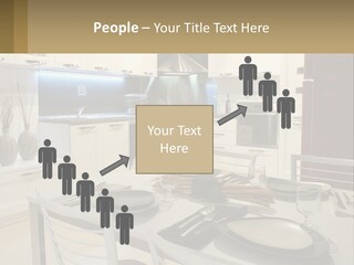 Kitchen Interior With Table PowerPoint Template