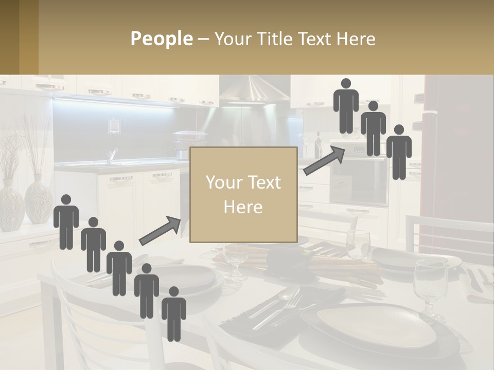 Kitchen Interior With Table PowerPoint Template