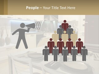 Kitchen Interior With Table PowerPoint Template