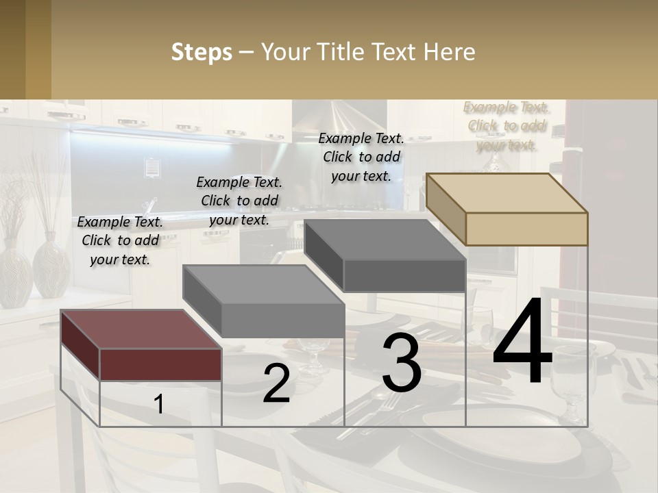 Kitchen Interior With Table PowerPoint Template