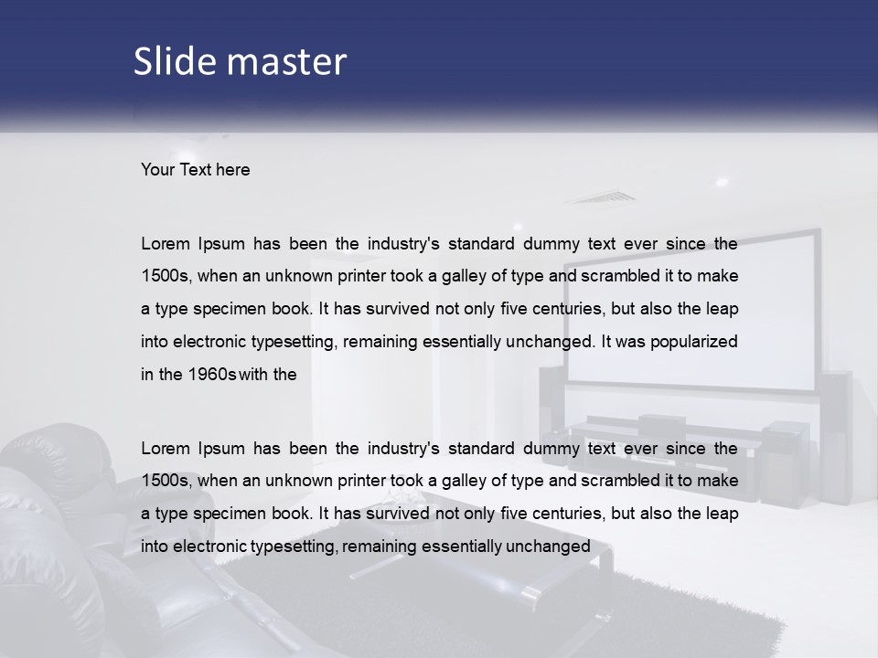 Living Room Interior PowerPoint Template