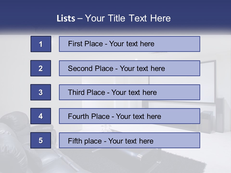 Living Room Interior PowerPoint Template