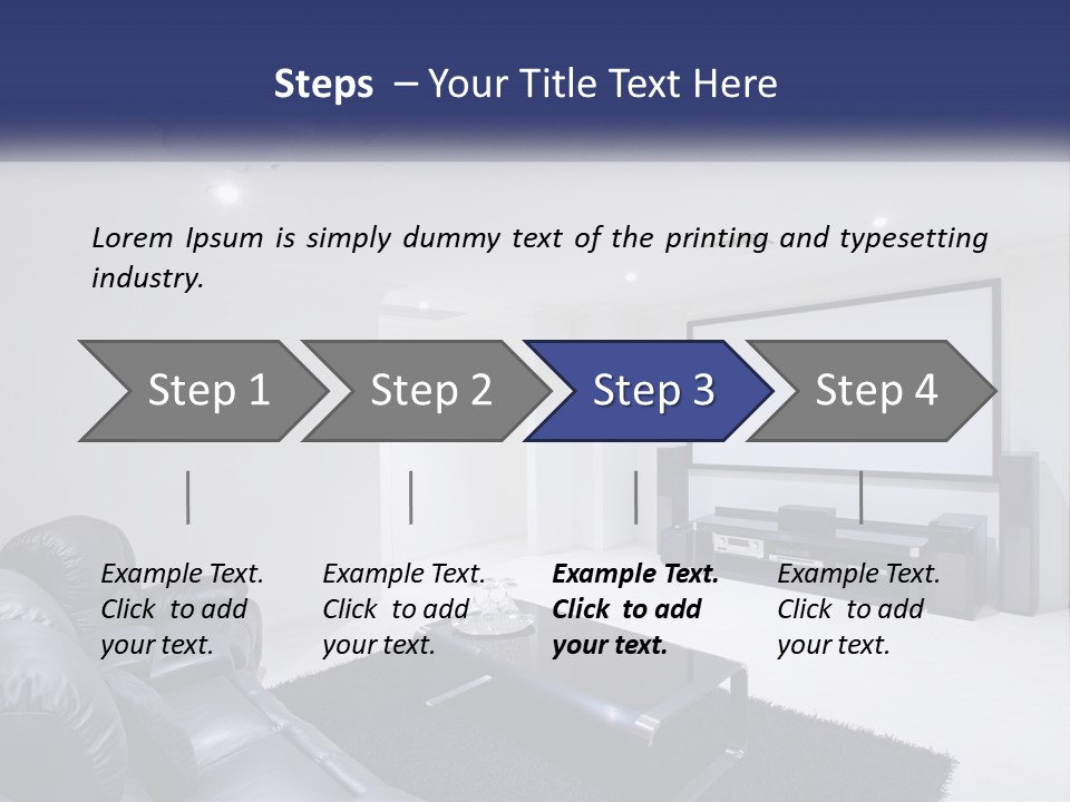 Living Room Interior PowerPoint Template