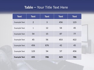 Living Room Interior PowerPoint Template