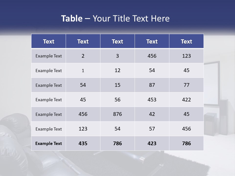 Living Room Interior PowerPoint Template