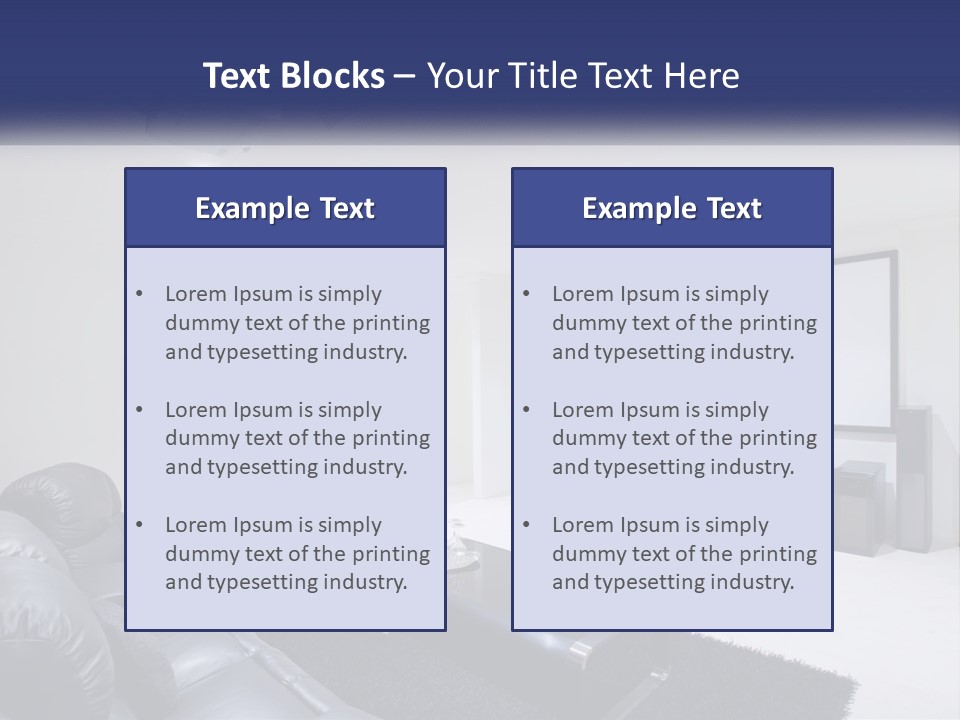 Living Room Interior PowerPoint Template
