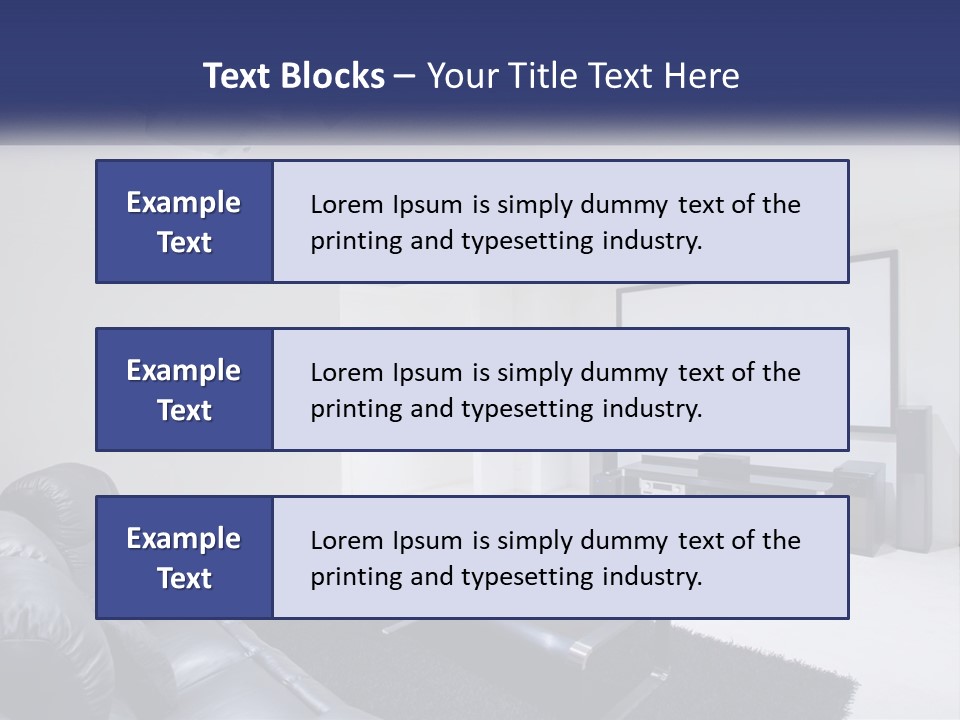 Living Room Interior PowerPoint Template