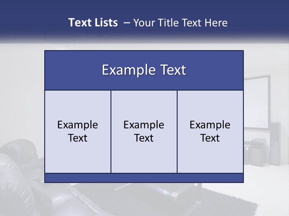 Living Room Interior PowerPoint Template