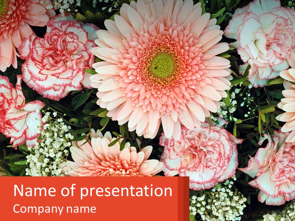 Large Flowers PowerPoint Template