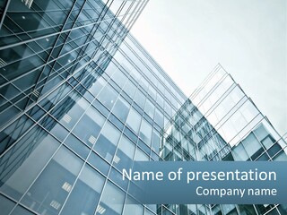 Office House Made Of Glass PowerPoint Template