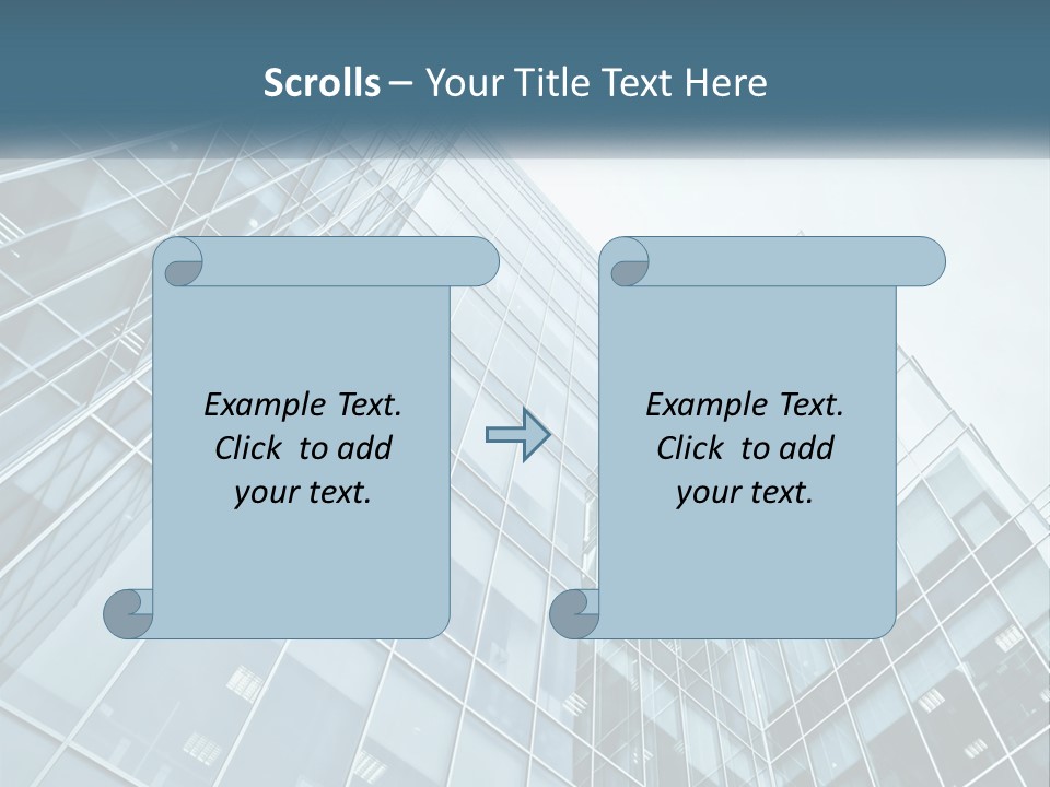 Office House Made Of Glass PowerPoint Template
