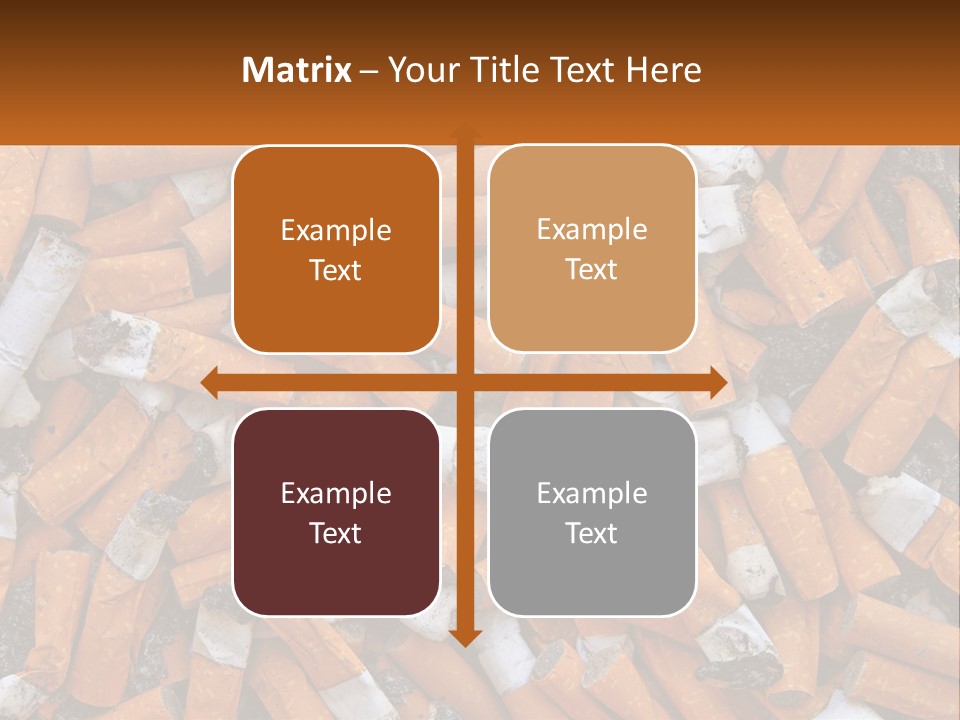 Lots Of Cigarette Butts PowerPoint Template