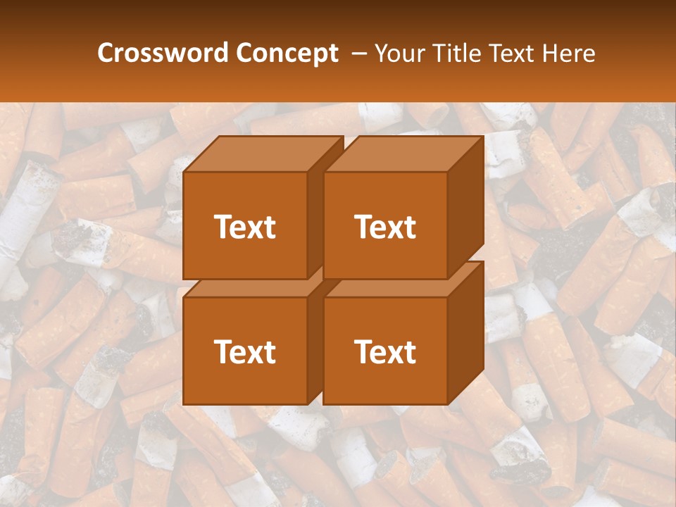 Lots Of Cigarette Butts PowerPoint Template