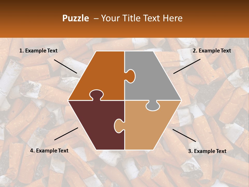 Lots Of Cigarette Butts PowerPoint Template