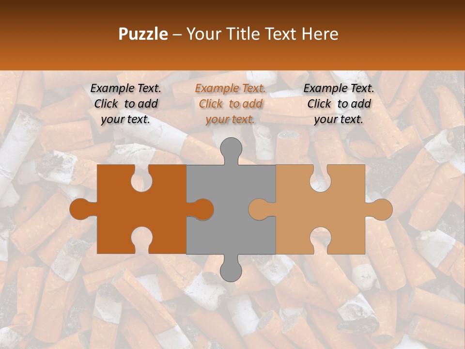 Lots Of Cigarette Butts PowerPoint Template