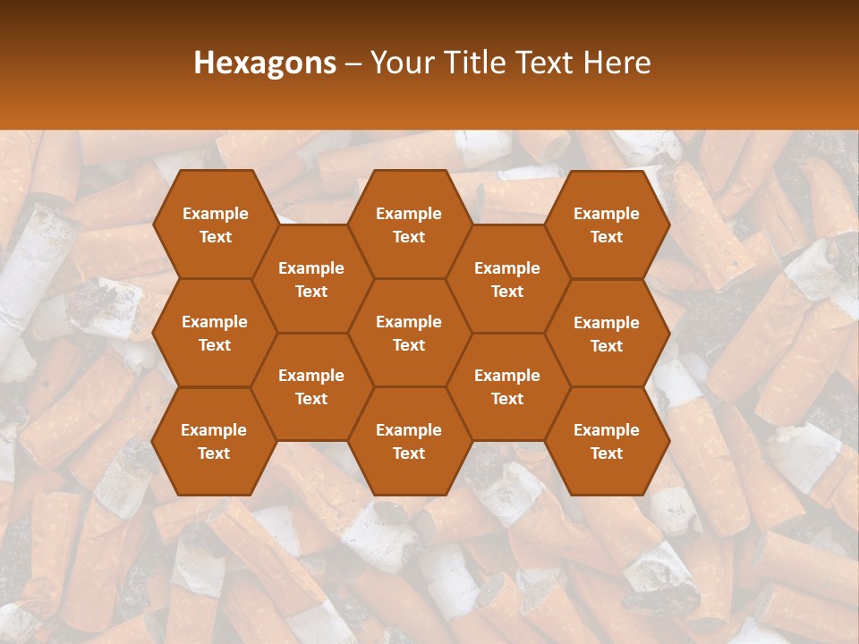 Lots Of Cigarette Butts PowerPoint Template