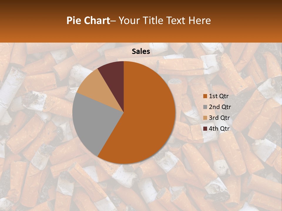 Lots Of Cigarette Butts PowerPoint Template
