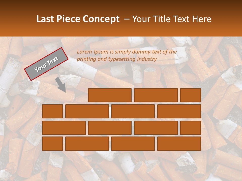 Lots Of Cigarette Butts PowerPoint Template