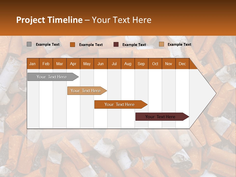 Lots Of Cigarette Butts PowerPoint Template