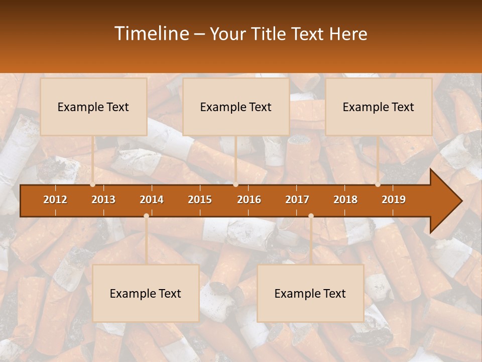 Lots Of Cigarette Butts PowerPoint Template