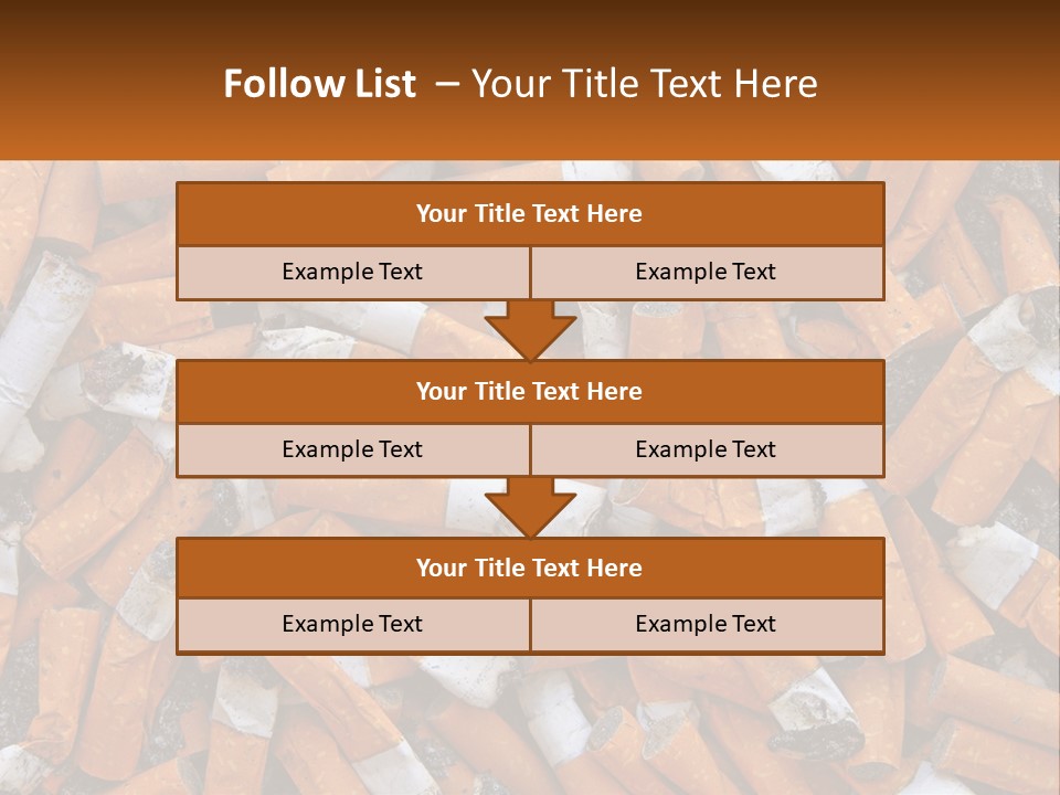 Lots Of Cigarette Butts PowerPoint Template