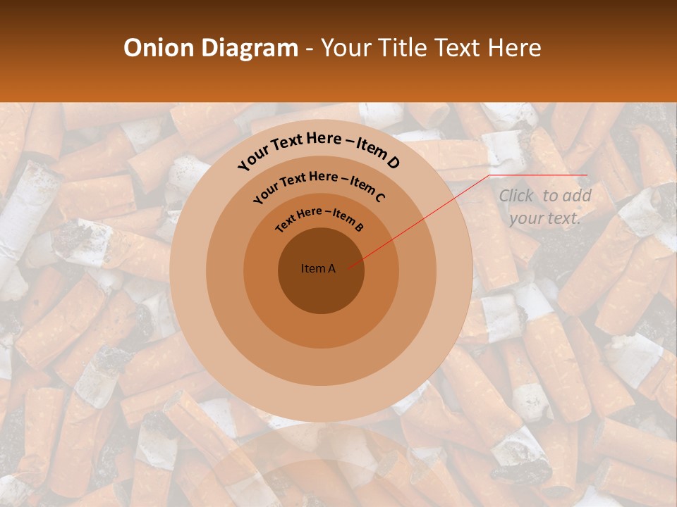 Lots Of Cigarette Butts PowerPoint Template