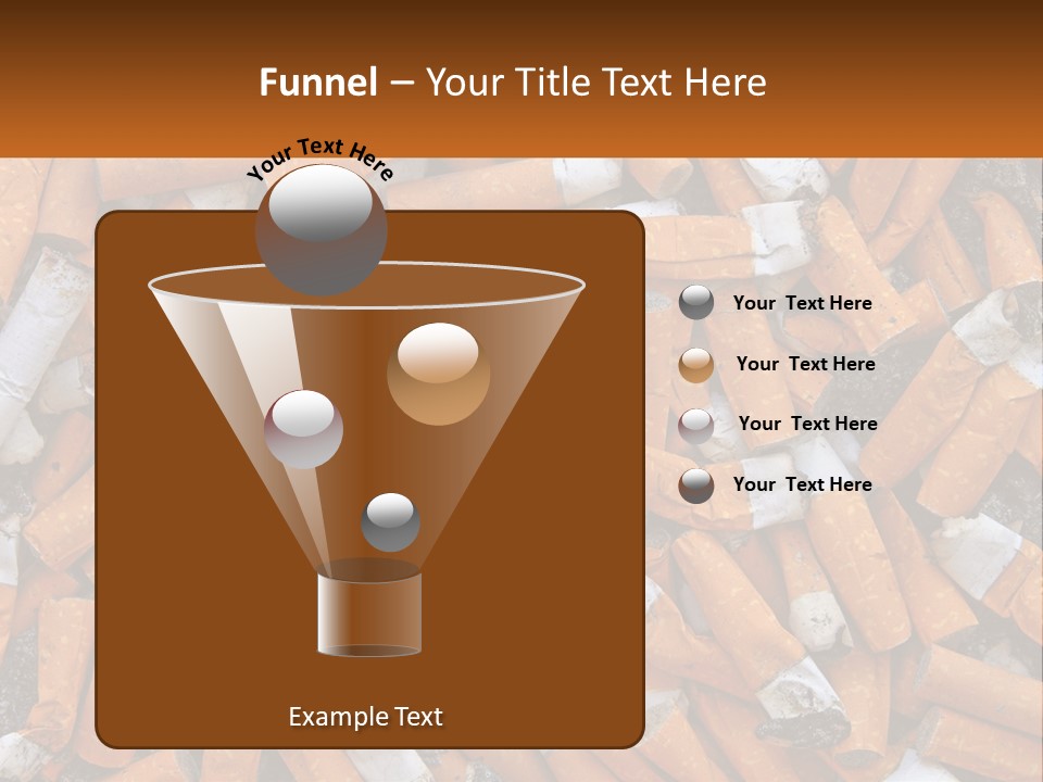 Lots Of Cigarette Butts PowerPoint Template