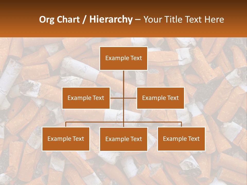 Lots Of Cigarette Butts PowerPoint Template
