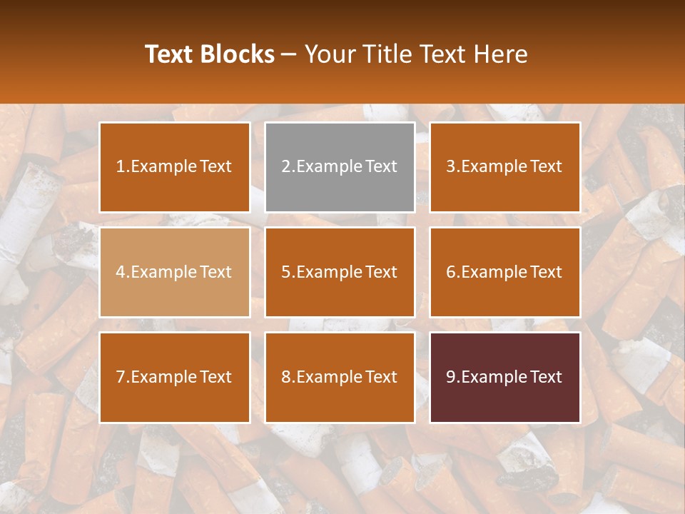 Lots Of Cigarette Butts PowerPoint Template