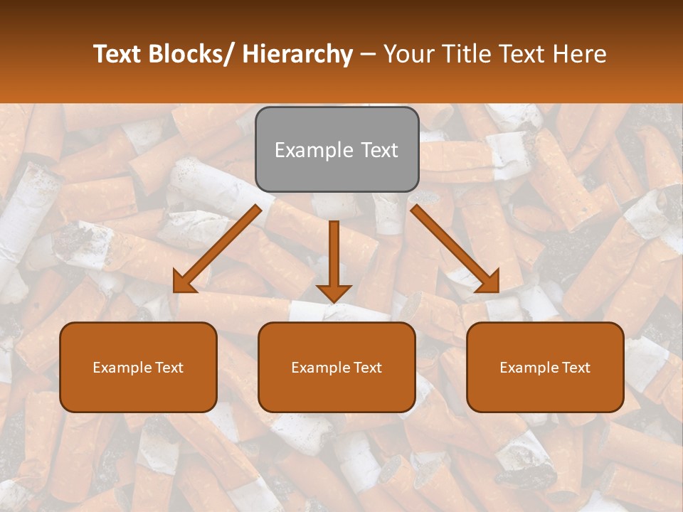 Lots Of Cigarette Butts PowerPoint Template