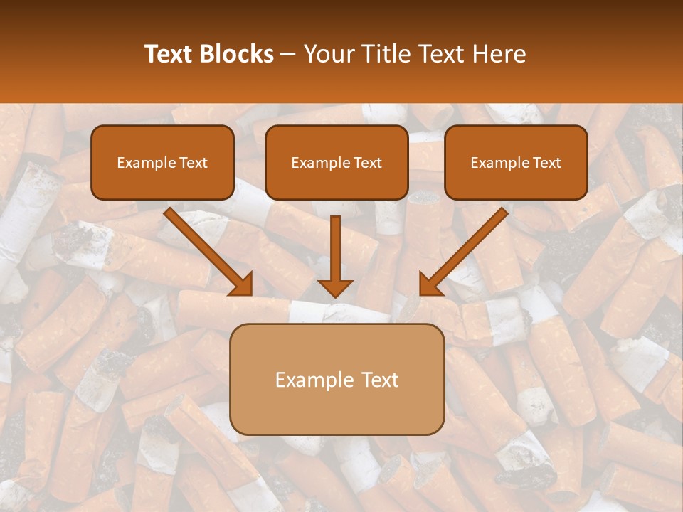 Lots Of Cigarette Butts PowerPoint Template